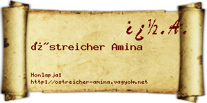 Östreicher Amina névjegykártya